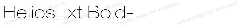 HeliosExt Bold字体转换